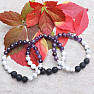 Amethyst, howlite and lava bracelet RB Design 35