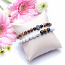 Set of two bracelets made of tiger eye and white howlite