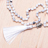 Magnesite (Howlite white) necklace with tassel