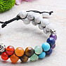 Howlit white chakra double bracelet with Shamballa clasp