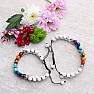 Howlit white chakra double bracelet with Shamballa clasp