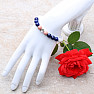 Howlite, lapis lazuli and rhodonite with flower bracelet RB Design 29