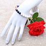 Howlite, lapis lazuli and rhodonite with flower bracelet RB Design 29