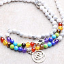 Howlit white chakra necklace for protection against negativity