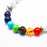 Howlit white chakra beaded bracelet