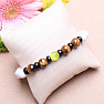 Howlite white with tiger&#39;s eye and ulexite men&#39;s bracelet RB Design 96