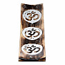 Stand made of mango wood Symbols Ohm