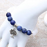 Jadeite white and sodalite bracelet with tree of life RB Design 51