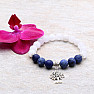 Jadeite white and sodalite bracelet with tree of life RB Design 51