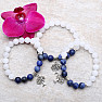 Jadeite white and sodalite bracelet with tree of life RB Design 51