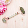 Jadeite massage roller for intense massage of rose gold color