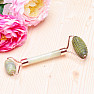 Jadeite massage roller for intense massage of rose gold color