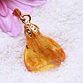 Amber tumbled pendant