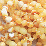 Amber beads round for children butter color