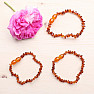 Amber beads bracelet for children color cognac