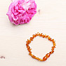 Amber beads bracelet for children dark honey