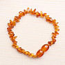 Amber beads bracelet for children dark honey