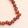 Round amber beads for children, color cognac