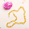 Amber honey necklace flat