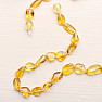 Amber honey necklace flat