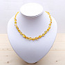 Amber lemon necklace flat