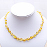 Amber lemon necklace flat