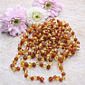 Amber necklace polished baroque in the color of lemon and cognac