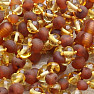 Amber necklace polished baroque in the color of lemon and cognac