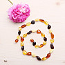 Amber necklace flat multicolor