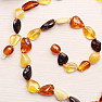 Amber necklace flat multicolor