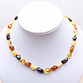 Amber necklace flat multicolor