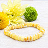 Amber natural bracelet large polished beads butter color