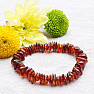 Amber bracelet chopped large nuggets the color of cognac