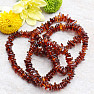 Amber bracelet chopped large nuggets the color of cognac