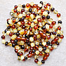 Amber natural bracelet large polished beads 4 colors