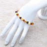 Amber natural bracelet large polished beads 4 colors