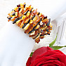 Amber natural flexible wrap bracelet multicolor