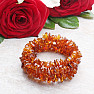 Amber natural flexible wrap bracelet in cognac color