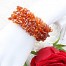 Amber natural flexible wrap bracelet in cognac color