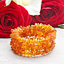 Amber natural flexible wrap bracelet in honey color