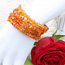 Amber natural flexible wrap bracelet in honey color