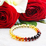 Amber natural bracelet Rainbow multicolor baroque