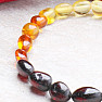 Amber natural bracelet Rainbow multicolor olive shape