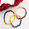 Amber natural bracelet Rainbow multicolor olive shape