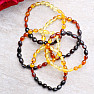 Amber natural bracelet Rainbow multicolor olive shape