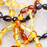 Amber natural bracelet Rainbow multicolor olive shape