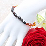 Amber natural bracelet Rainbow multicolor olive shape