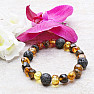 Amber bracelet with lava stones