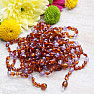 Cognac colored amber beads with amethyst for children