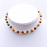 Amber round beads for children polished multicolor